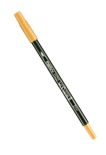 Uchida 1122-C-13 Marvy Extra Fine Tip Le Plume II Double Ender Marker Pen, Ochre