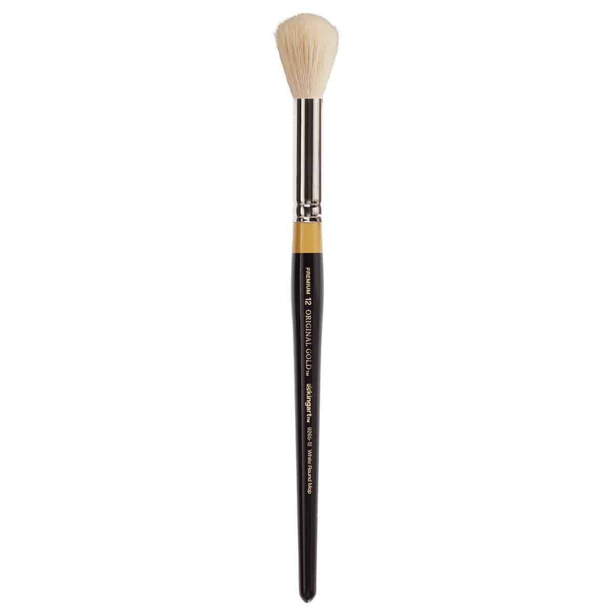 KINGART Original Gold Specialty 9265 Series, Round Mop Artist Brush, Super-Soft Natural (12)