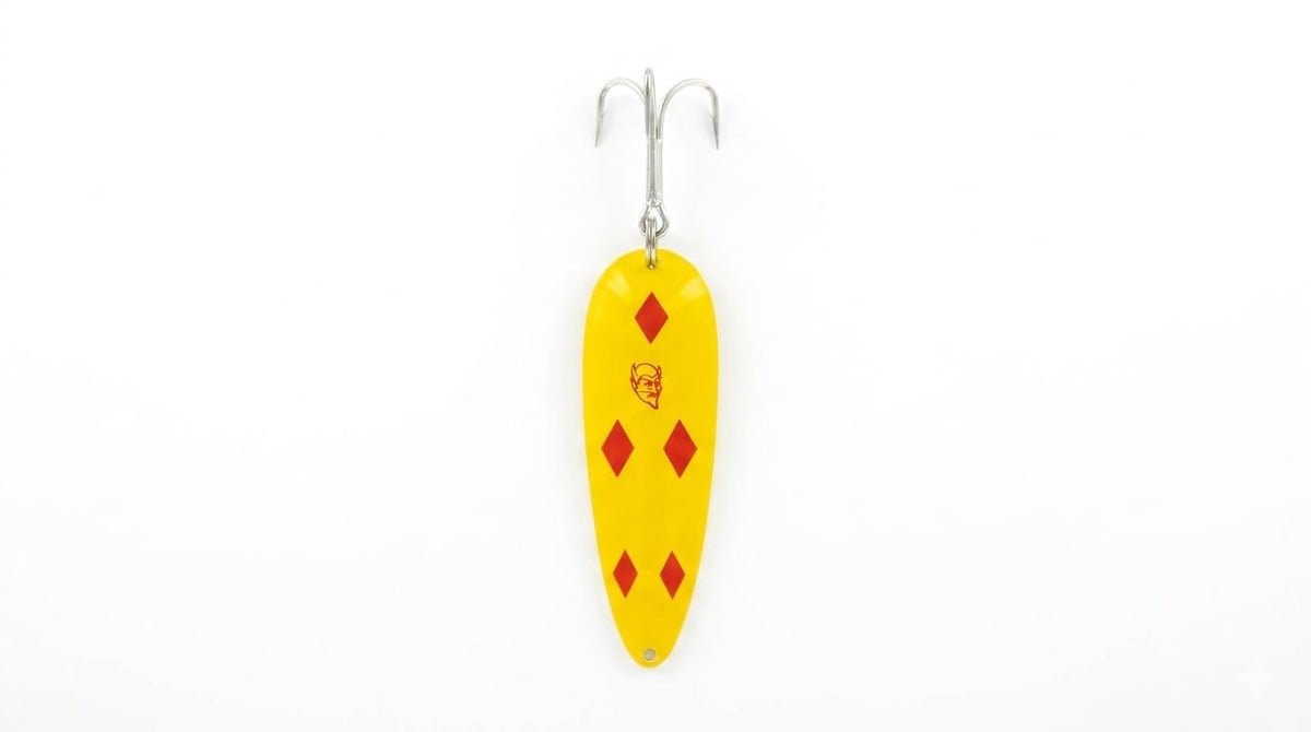 Original Dardevle Spoons (Yellow/Red Diamonds, 3/4 Ounce)