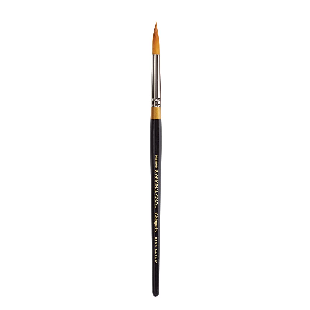 KingArt Original Gold 9020 Series , Premium Artist Brush, Golden TAKLON MAX Round-Size: 8, 8
