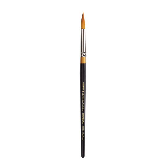 KingArt Original Gold 9020 Series , Premium Artist Brush, Golden TAKLON MAX Round-Size: 8, 8