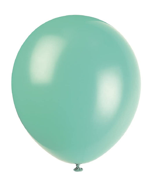Unique Industries 12" Latex Sea Foam Aqua Balloons, 10ct