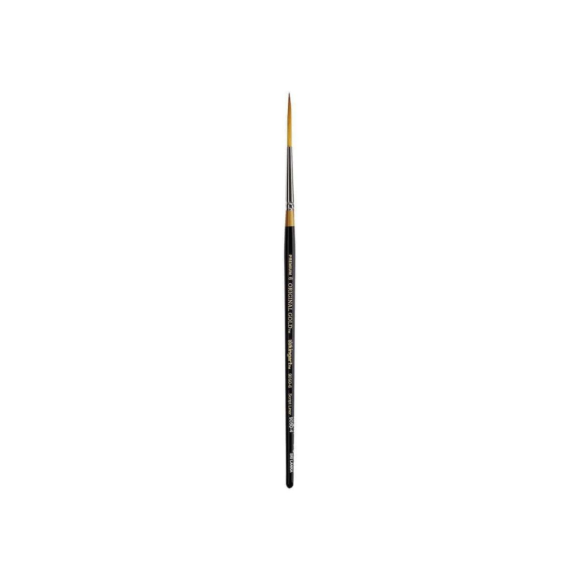 KINGART Paint Brush, 6, Black/Gold