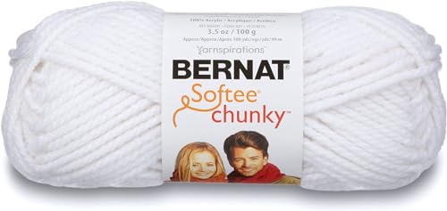 Bernat Softee Chunky Big Ball Yarn Solids-White -161130-30819