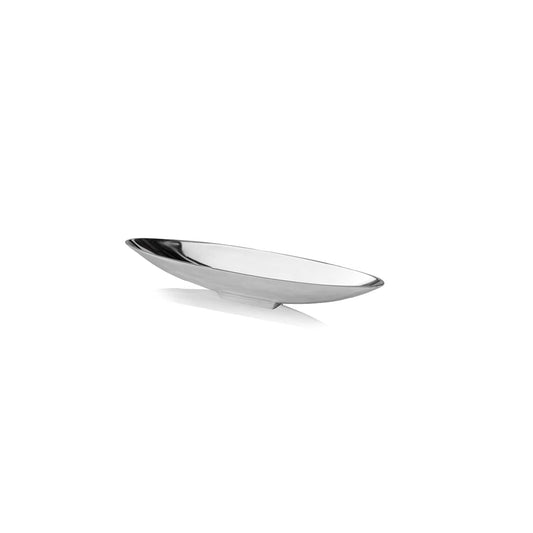 Modern Day Accents Barco Short Boat, Silver, Aluminum, Popular, Bowl, Tray, Tabletop, Centerpiece, Top Seller, Modern, Accent, Accessory, D√©cor, Home, Office, Filler, Glam, Beautiful, 20‚Äù x 4.5‚Äù x 3