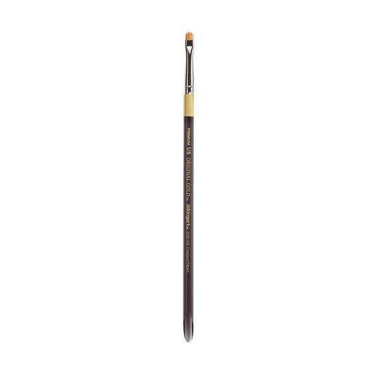 KINGART Original Gold Specialty 9247 Series, Crescent Filbert Blender Artist Brush, Golden Taklon & White Bristle Blend, Acrylic Handle (1/8)