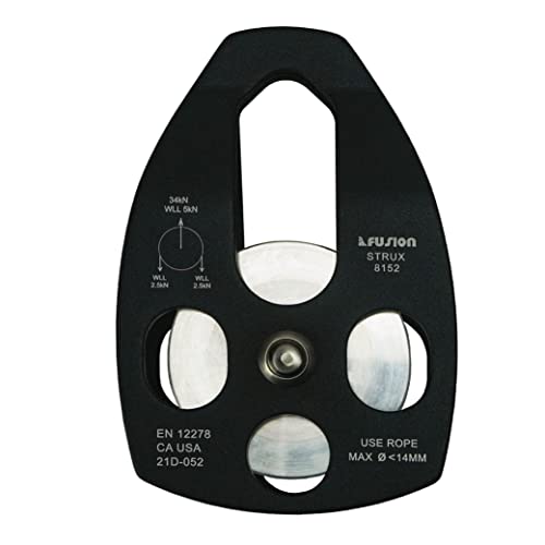 Fusion Climb Strux 2" Aluminum Side Swing Pulley, 34kN, Black