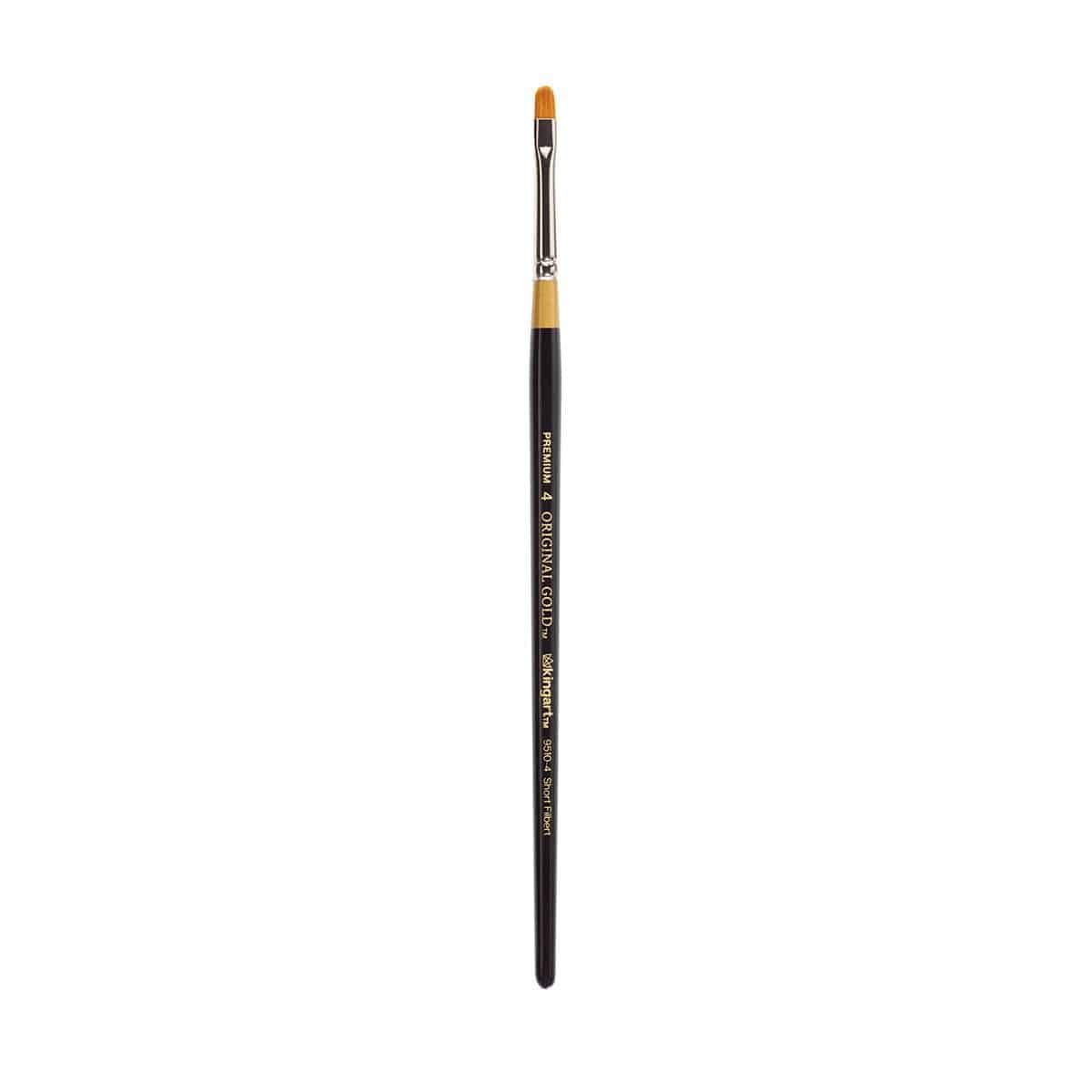 KINGART Original Gold 9510 Series, Golden Taklon Short Filbert (4)