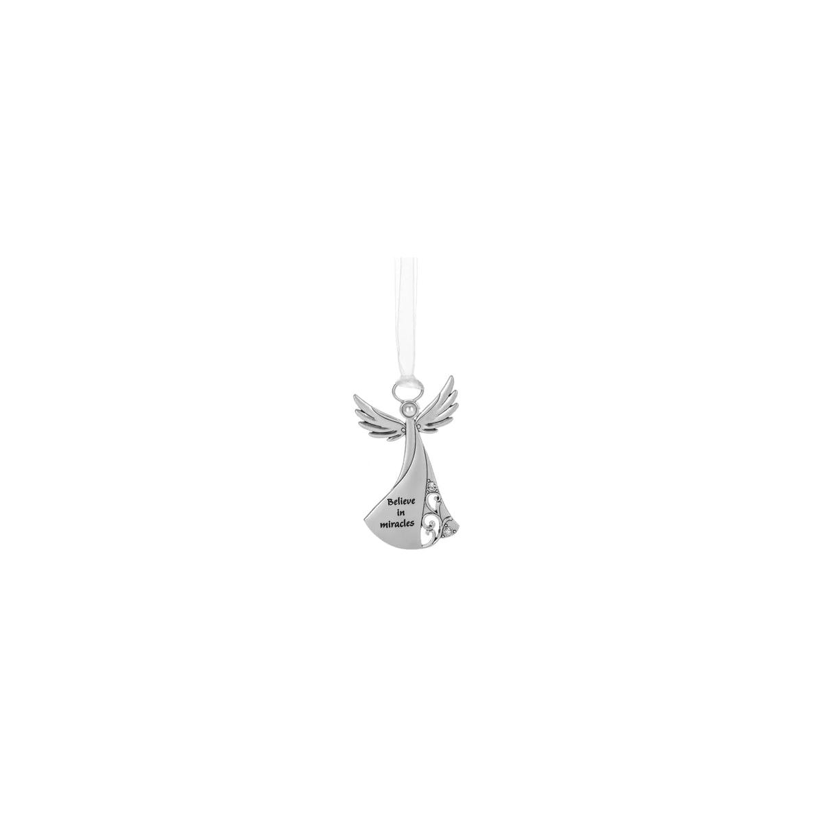 Ganz Hanging Ornament, Silver, Elegant