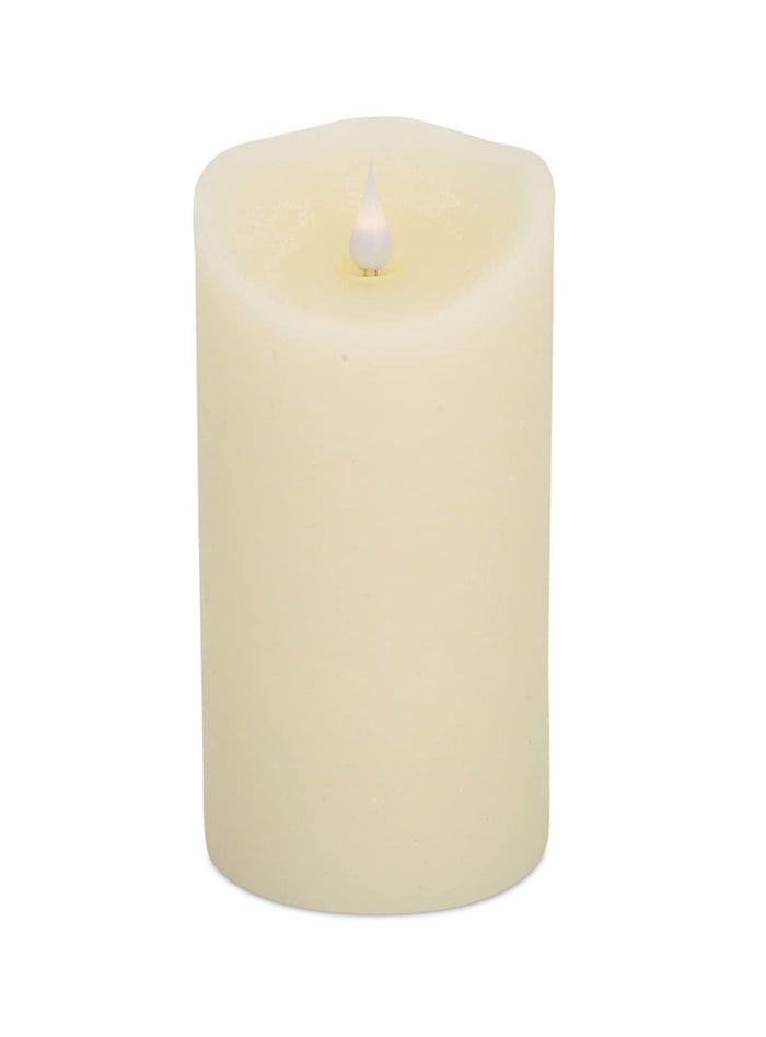 Melrose 3.5x7 inch Ivory Simplux Flameless LED Candle w/Flickering Moving Flame
