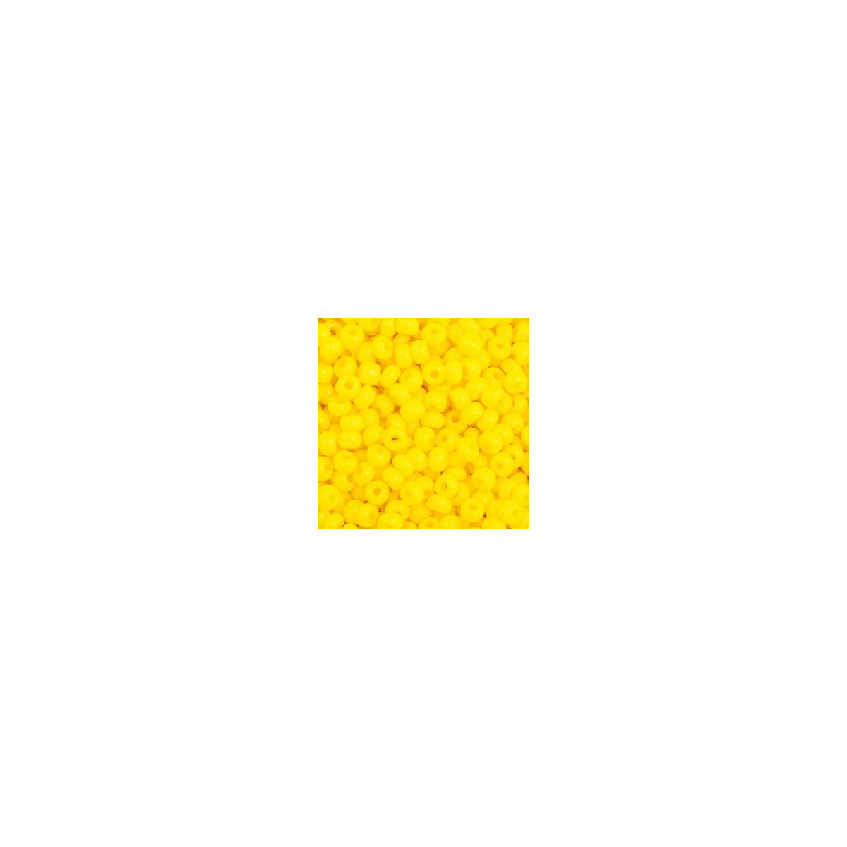 John Bead Craft Bead, Small, Opaque Lemon Yellow