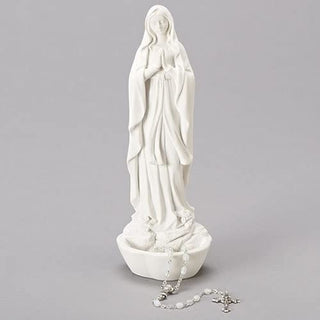 Roman 8 White Madonna Rosary Holder