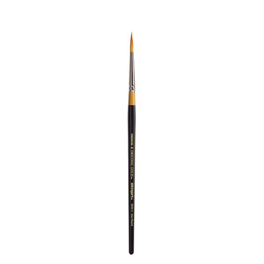 KingArt Original Gold 9020 Series , Premium Artist Brush, Golden TAKLON MAX Round-Size: 4, 4