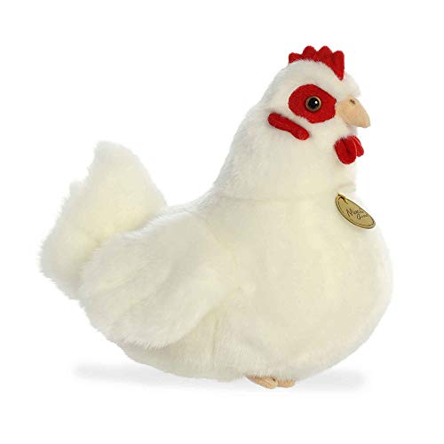 Aurora 26421 White Hen Stuffed Animal, 9-inch Height