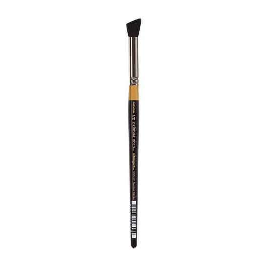 KINGART Original Gold Specialty 9245 Series, Russian Fitch Natural Blend Deerfoot Stippler Artist Brush (1/8)