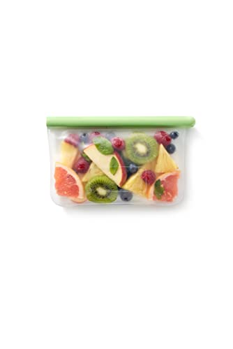 Lékué Reusable Flat Silicone Food Bag, 17oz, Clear