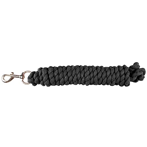 HORZE Basic Cotton Lead Rope - 12ft - Black - One Size