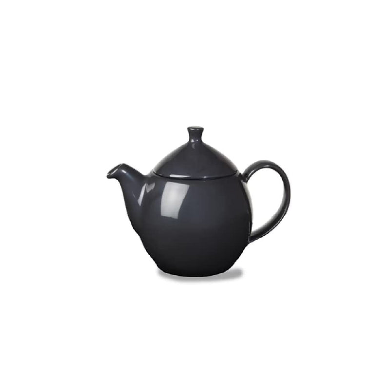 Forlife New Dew Teapot with Basket Infuser 32 ounce, 7.5-inch Length, Black Graphite