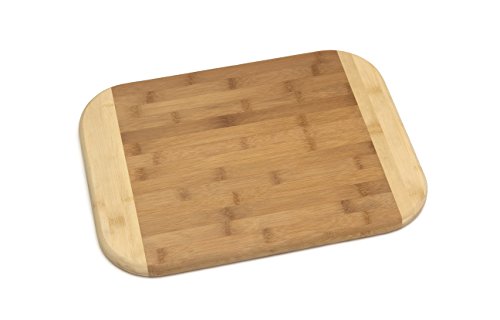 Lipper International Bamboo Wood Two-Tone Kitchen Cutting and Serving Board, Large, 15-3/4" x 11-3/4" x 3/4"