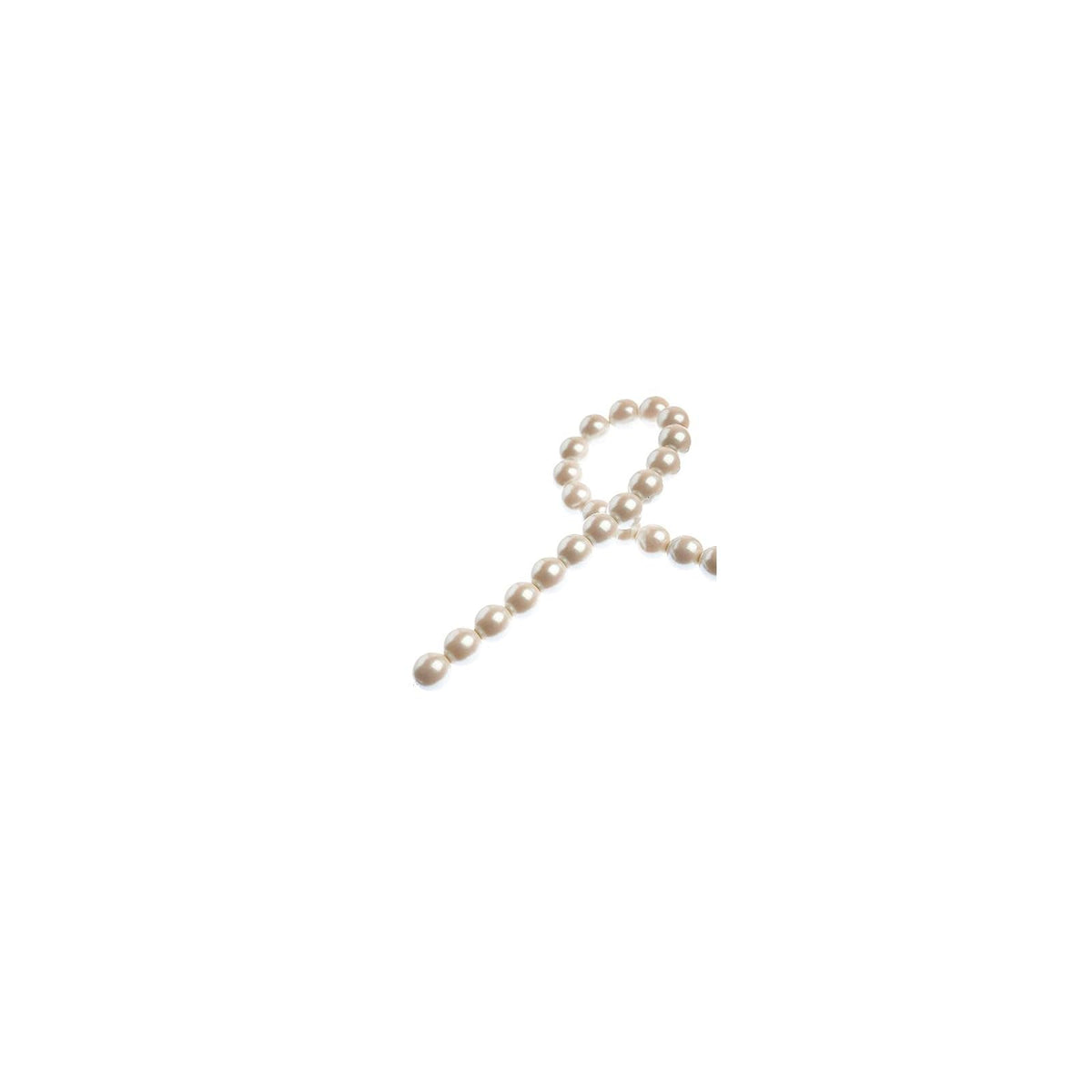 John Bead Craft Bead, 8mm, Iridescent Light Cream