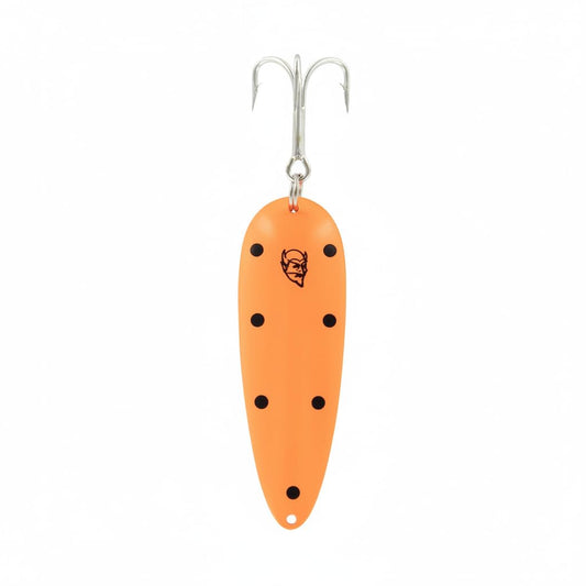 Dardevle 150 Dardevlet - Flo Orange/Black Dots 3/4 oz. - 2 7/8" x 1 3/16"