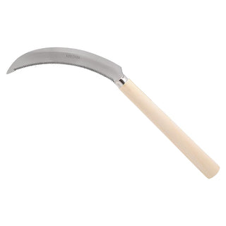Zenport K208 Harvest Sickle with Wooden Handle, Light Serration, 6.5-Inch Stainless Steel Blade