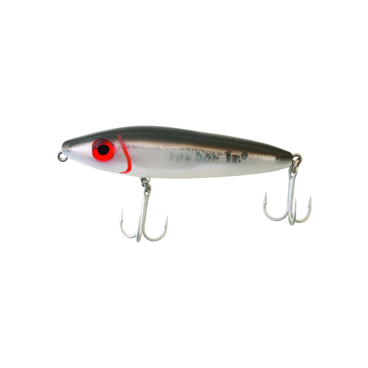 MirrOLure Fishing Hook, 4 Inch, 3/4 Oz, Black Back White Silver