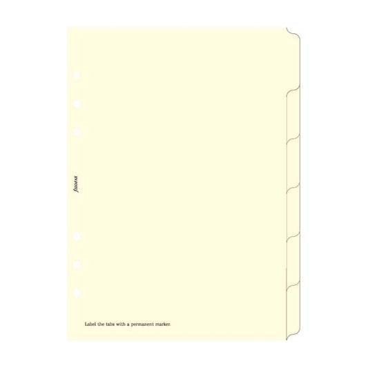 Rediform Filofax A5 6 Blank Index Cream (B341680)