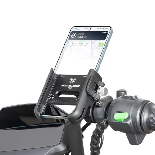 GUB P33 Quick Release Alloy Nylon Bike Phone Holder for Universal Device Rotatable Bicycle Phone Stand Scooter Moto Mount Adjustable Angle Handlebar Clips