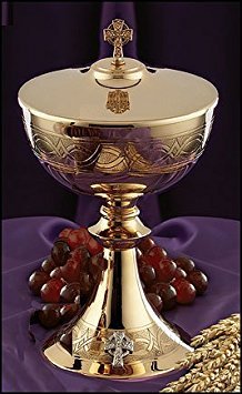 Creative Brands Etched Celtic Cross Ciborium with Cover