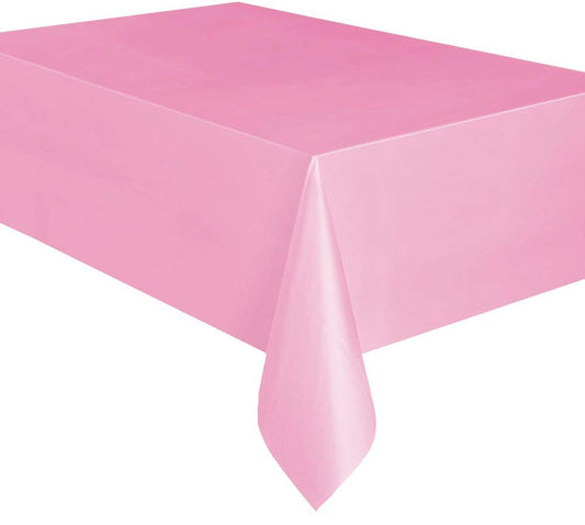 Unique Industries Light Pink Plastic Tablecloth, 108" x 54"