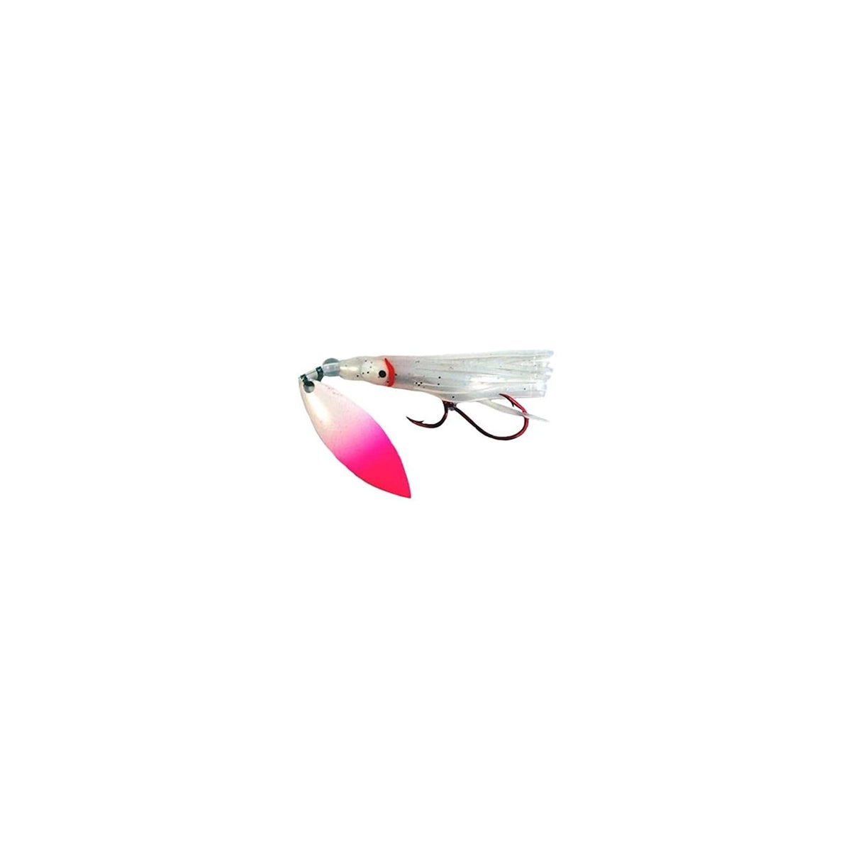 Mack's Lure Fishing Hook, One Size, White/Pink Splash Nuclear Glow