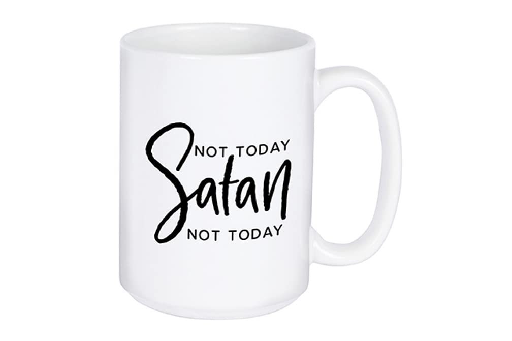 Carson Home Not Today Satan Boxed Mug, 5.25-inch Length, 15 oz., Ceramic