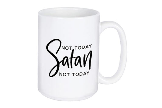 Carson Home Not Today Satan Boxed Mug, 5.25-inch Length, 15 oz., Ceramic