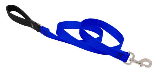 Lupine Pet Dog Leash by Lupine in 1" Wide Blue 4-Foot Long with Padded Handle