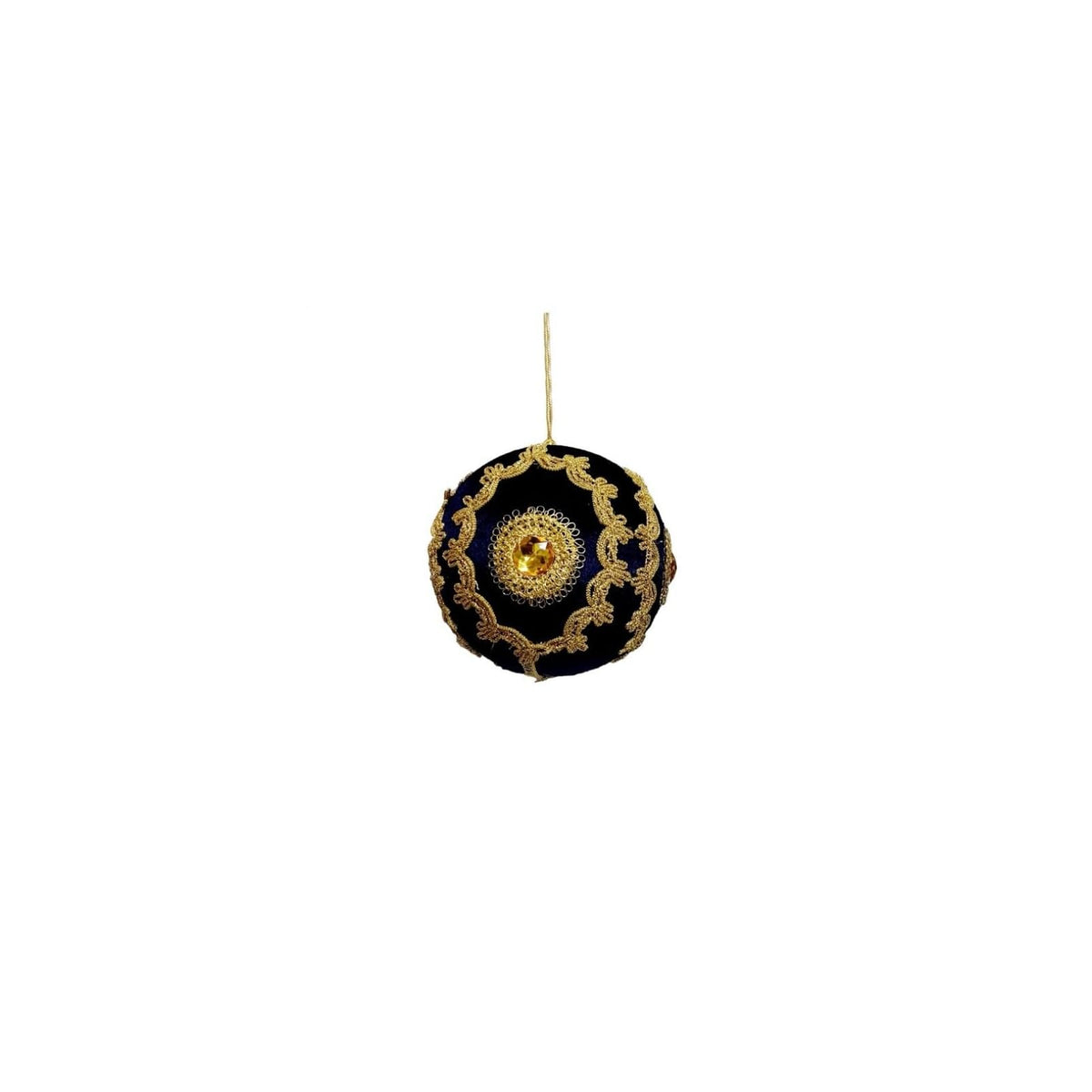 Regency International Hanging Ornament, 5-Inch, Blue Gold