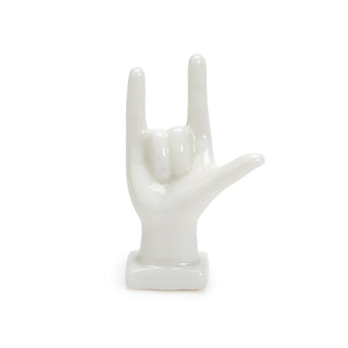 Two's Company Sculpture, 1" W x 3/8" D x 1 5/8" H, White