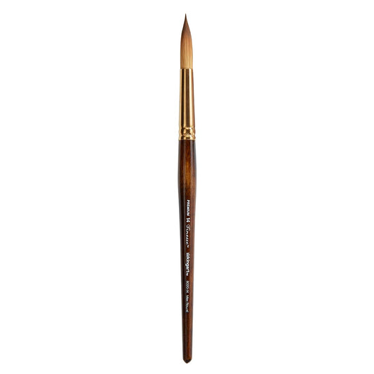 KINGART Finesse 8020 Ultra Round Series Kolinsky Sable Synthetic Blend Premium Watercolor Artist Brushes (14)