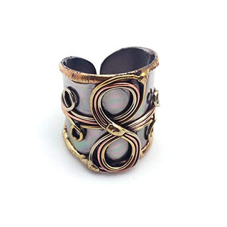 Anju Jewelry Mixed Metal Cuff Ring