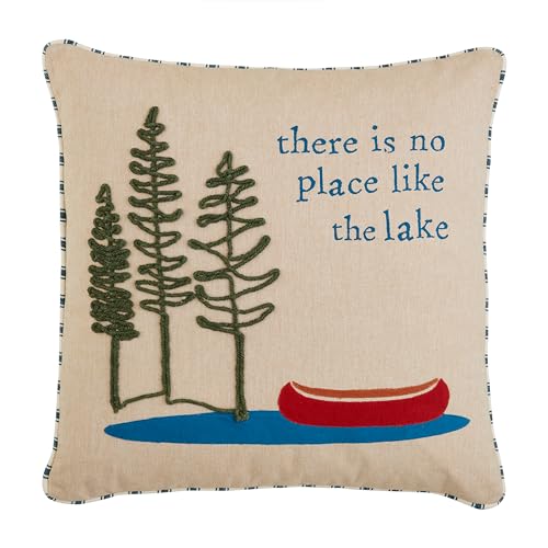 Mud Pie Applique Lake Pillow, There is