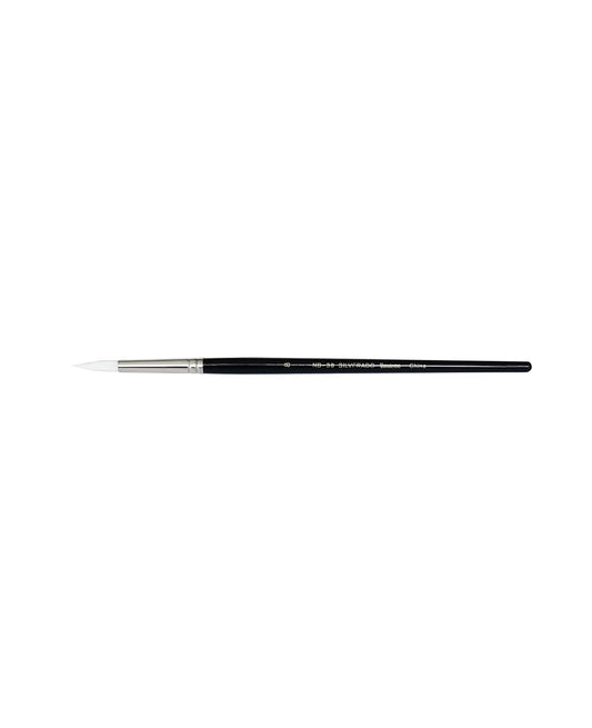 Yasutomo Silverado Brush, White Nylon, Size 8