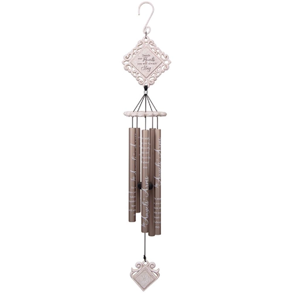 Carson Wind Chime-Vintage White-In Angel Arms (35") (Jan)