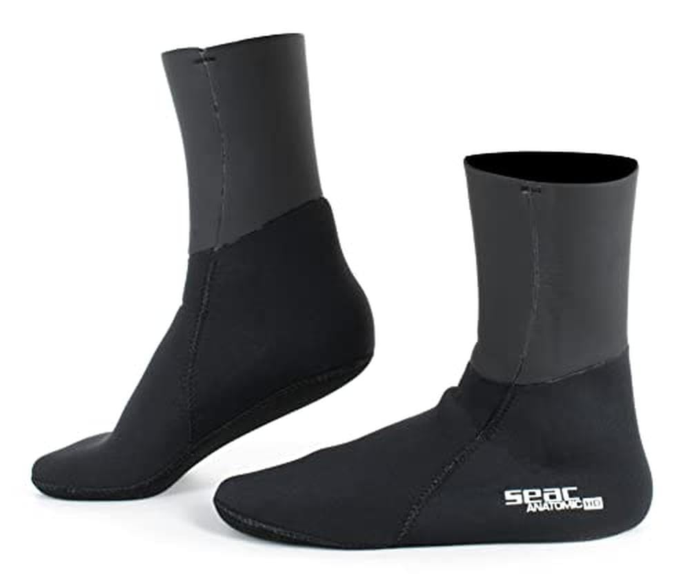 SEAC Aantomic 3.5 mm Socks, Black, Large