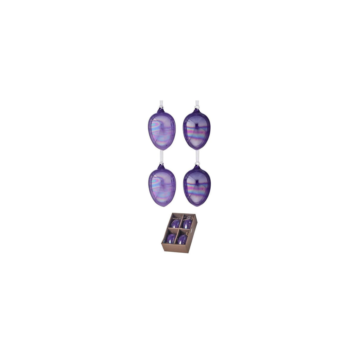 Regency International Hanging Ornament, 4 inches, Purple