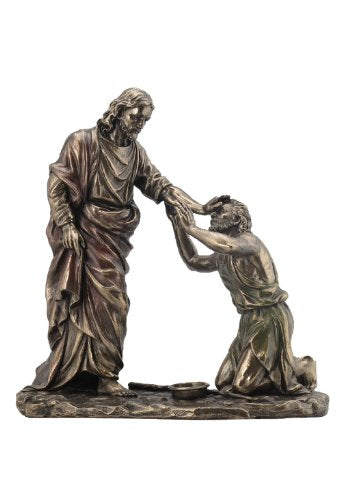 Unicorn Studio US 10.38 Inch Jesus Healing Blind Man Cold Cast Bronze Figurine