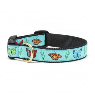 Up Country Butterfly Effect Dog Collar, Large (15 to 21 inches) 1 inch Wide Width