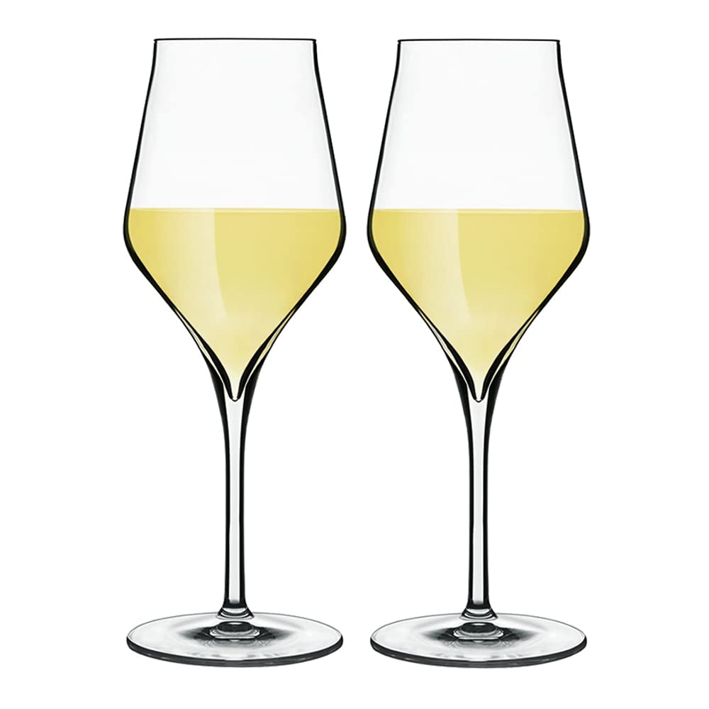 Luigi Bormioli Rocco Supermo 11.75 oz Chardonnay White Wine Glasses, 2 Count (Pack of 1), Clear