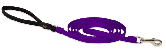 Lupine Pet Basics 1/2" Purple 6-foot Padded Handle Leash for Small Pets