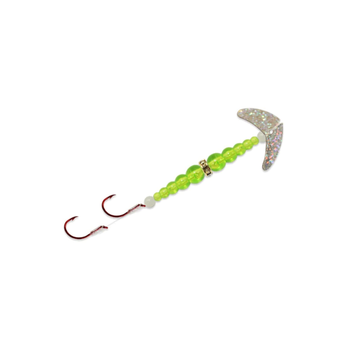 Mack's Lure Fishing Hook, [NO], Silver Sparkle/Chartreuse