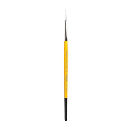 KINGART Premium White Nylon 7950 Series Round Artist Brushes (6)